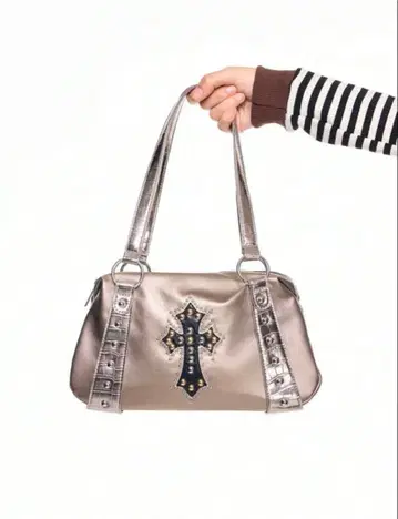 실버 십자가 백 그런지 펑크 다크코어 히메 스타일 갸루 헤이세이 00s