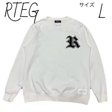 아담 저글러 RTEG 맨투맨 사이즈 L 자수 트레이닝복 화이트