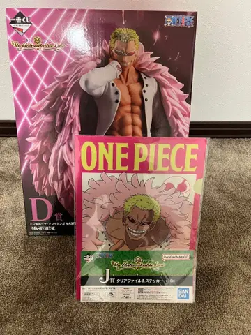 ONE PIECE 피규어 플라밍고와 J상 클리어 파일 & 스티커 포함