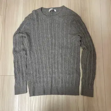 그린 레이블 릴랙싱 그레이 긴팔 스웨터