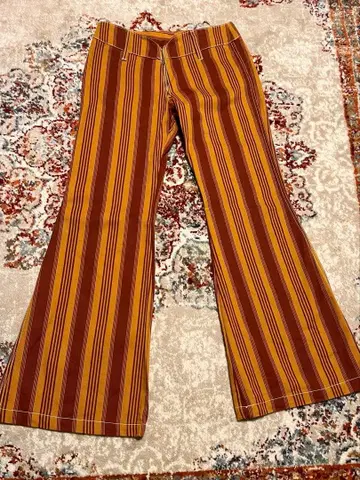 스트라이프 60s 70s 80s 플레어 팬츠 히피 부츠컷