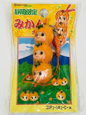 [미개봉 새상품] 큐피 스트랩 시즈오카 한정판 귤 3개 연결