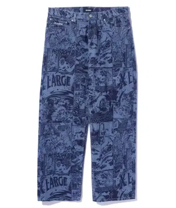XLARGE 배기 데님 블루 36인치