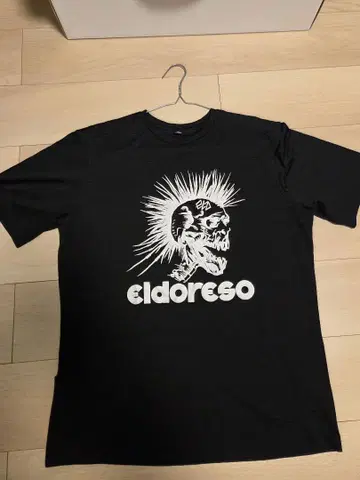 eldoreso 스컬 디자인 T셔츠 L 블랙