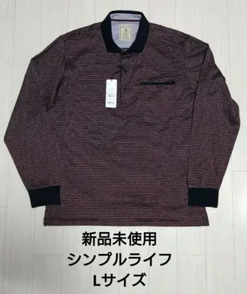 미사용 새상품 SIMPLE LIFE 긴팔 보더 피케 셔츠