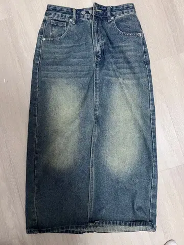 데님 타이트 스커트 하이웨스트 다크 블루