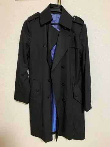 COMME CA ISM 블랙 트렌치코트