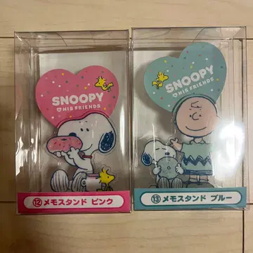 스누피 행운 복권 아크릴 메모 스탠드 세트