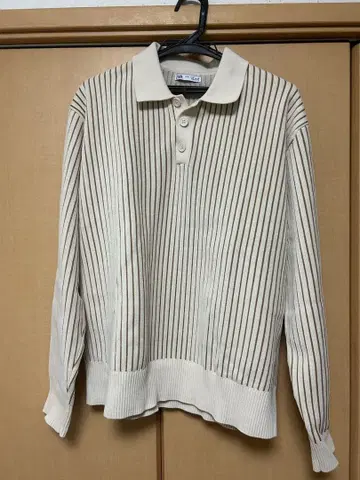 ZARA 리브 니트 피케 셔츠 M