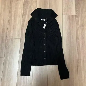 택 포함 새상품 환상의 메리노 블렌드 하이넥 가디건