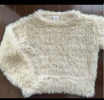 부기우기 샤기 니트 아이보리