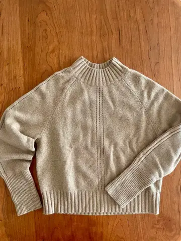 UNIQLO 유니클로 캐시미어 모크넥 스웨터 S 베이지