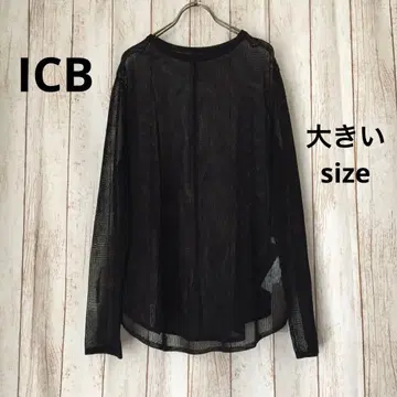 [ 미사용 ] ICB 메쉬 블랙 상의 빅 사이즈