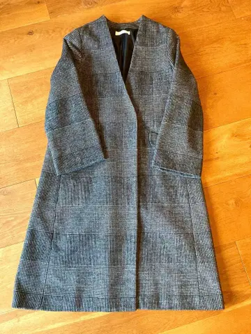 sense of place 체크 노카라 롱 코트