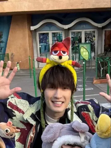 상하이 디즈니 한정판 주토피아 닉 와일드 머리띠