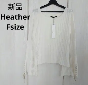 새상품 Heather 소매 레이스업 니트 프리 사이즈