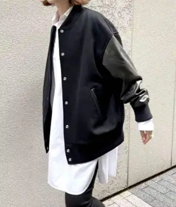 spick and span 스타디움 점퍼 바시티 자켓 블랙