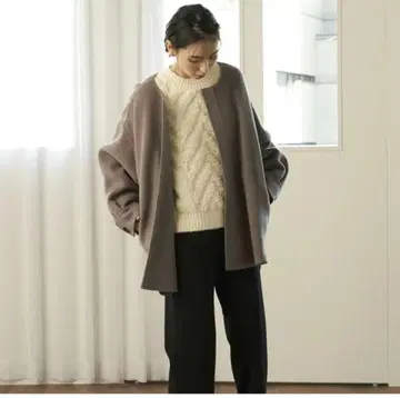 드로와트 로트레아몽 아우터 숏 리버 노카라 코트