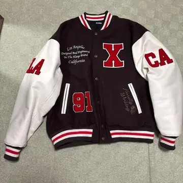 XLARGE 다크 브라운 바시티 자켓 L