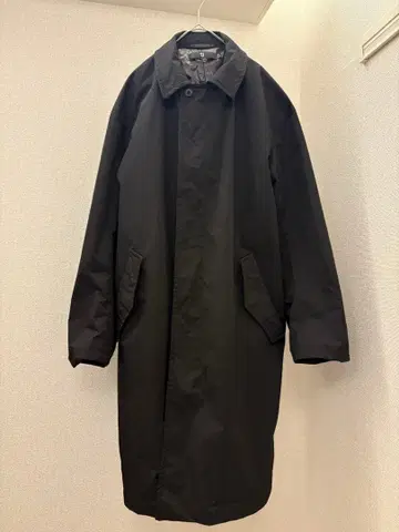 유니클로+J 패디드 오버사이즈 스텐카라 코트 XL 블랙 발수