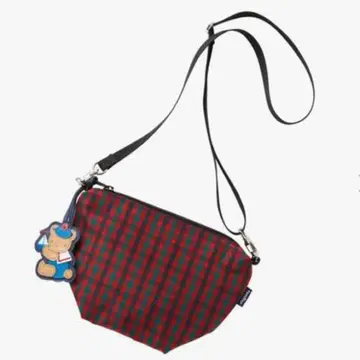 파밀리아 빨간색 계열 체크 미니백 미개봉 새상품 숄더백