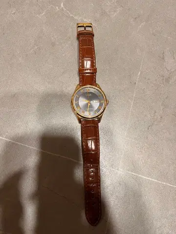 CITIZEN 자동 와인딩 시계 브라운 가죽