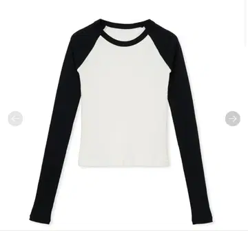 SHISHIKUI 래글런 슬리브 T셔츠 BLKWHT