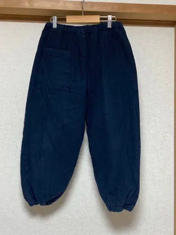 나카가와 마사시치 상점 몸빼 팬츠 충전솜 퀼팅 네이비