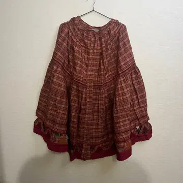 핑크하우스 오리지널 체크 스커트