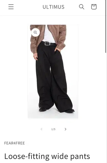 Loose-fitting wide pants