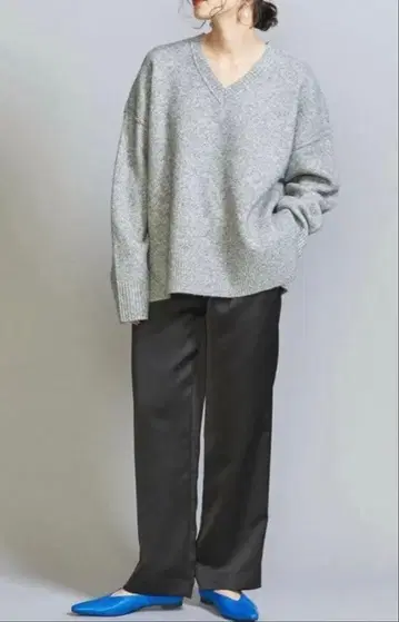 새상품급 BEAUTY & YOUTH 새틴 드로스트 이지 팬츠