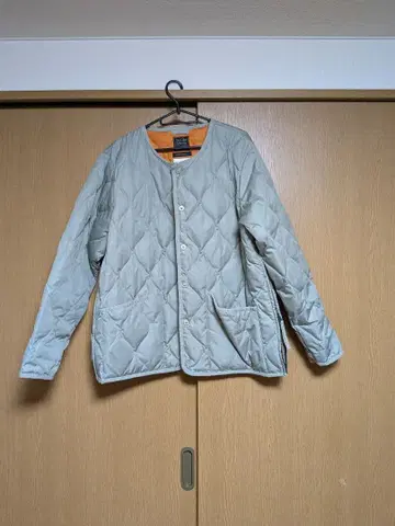 TAION 퀼팅 다운 자켓 라이트 그레이