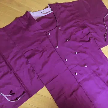 순수 실크 기모노 코트 얇은 소재 눈에 선명한 아름다운 적자색 숄 포함