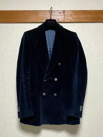 MAURO GRIFONI 벨로아 더블 브레스트 다크 네이비