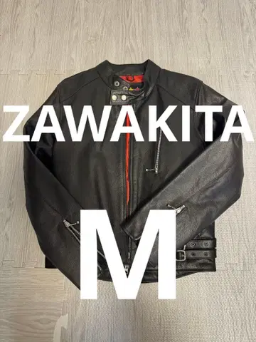 새상품급 ZAWAKITA 소가죽 100% 라이더 자켓 M 사이즈