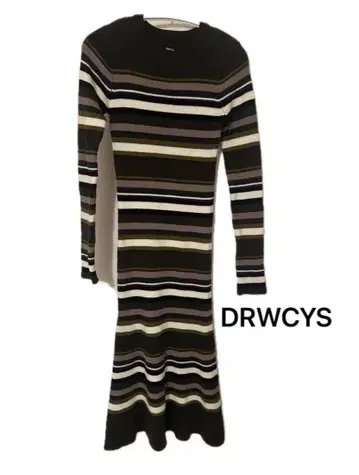 DRWCYS 스트라이프 니트 원피스