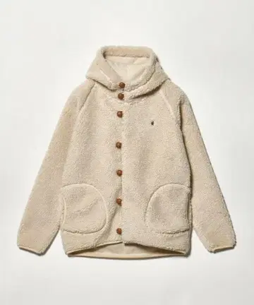 GYMPHLEX 보아 플리스 자켓 버튼-1185 오이스터 화이트