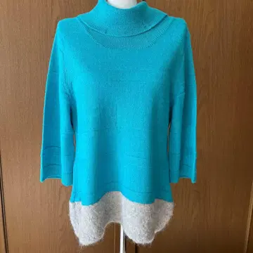 니트 여성용 7부 소매