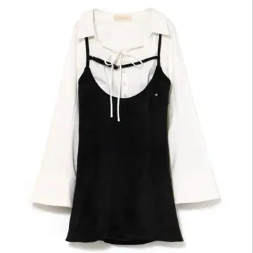 andmary Betty velour mini dress black