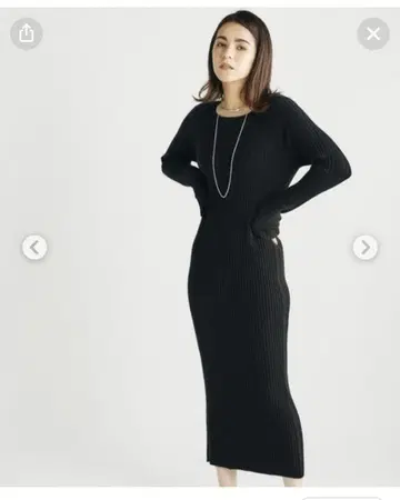 DRWCYS 니트 원피스 블랙