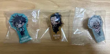 주술회전 카페 아크릴 배지 3종 세트