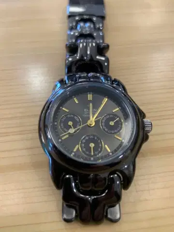 ELGIN 남성용 손목시계 엘진 블랙 데이데이트 쿼츠식