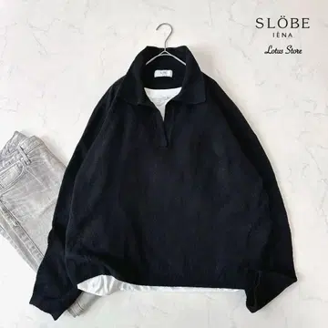 SLOBEIENA 슬로브 이에나 스키퍼 루즈핏 니트 블랙