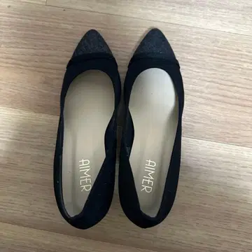 AIMER 블랙 스틸레토 펌프스 22.5cm