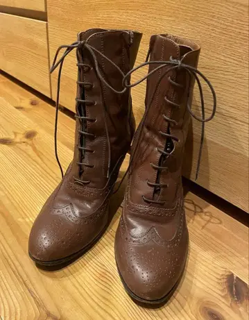 VICTOR 숏부츠 브라운 이탈리아제 39