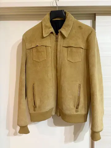 럭스 맥그레거 베이지 스웨이드 자켓