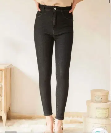 다리치 미스트레치 데님 스키니 팬츠 XS 블랙