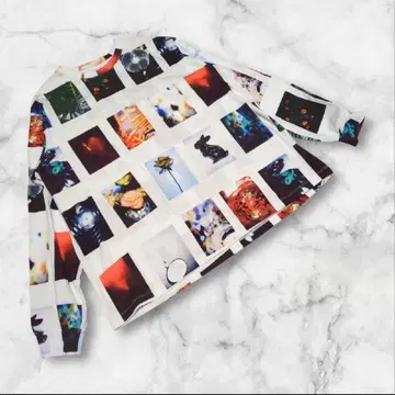 여유로운 [ 폴스미스 ] ( XL ) 긴팔 티셔츠 상의 블로킹 그래픽