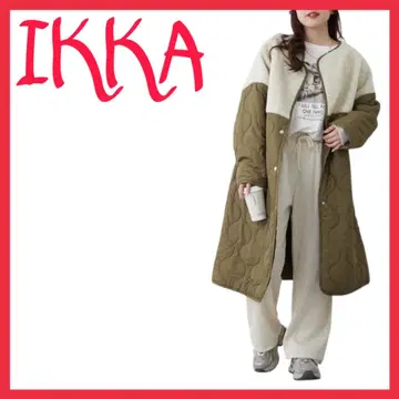 IKKA 퀼팅 롱 코트