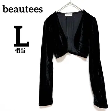 beautees 블랙 크롭 긴팔 가디건 [ L 상당 ] 결혼식 가을/겨울